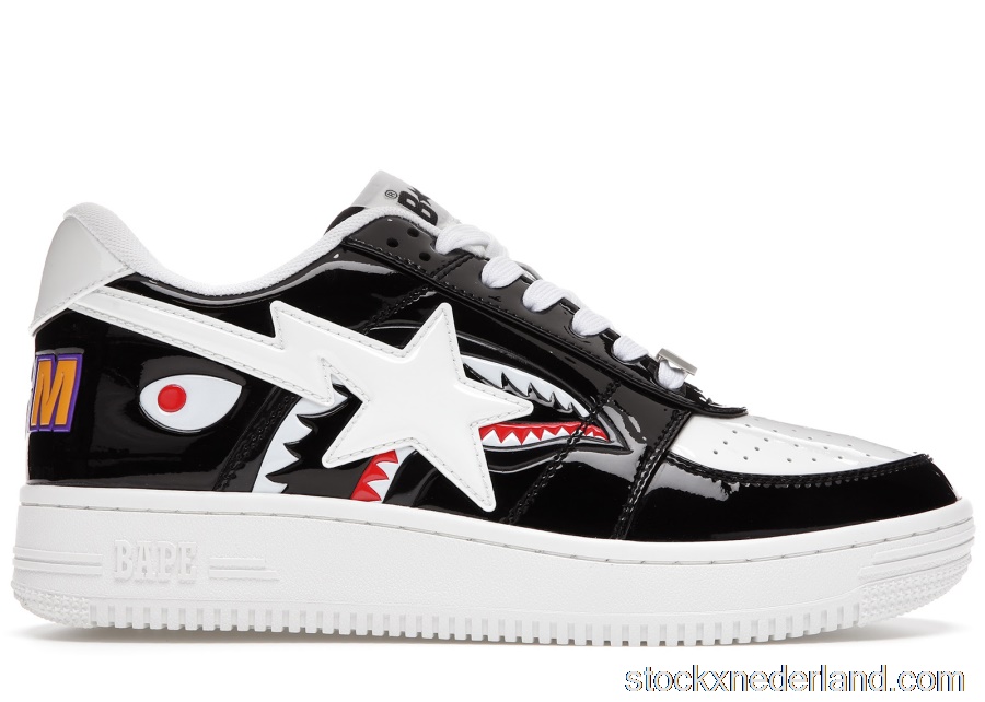 A Bathing Ape Bape Sta Low Color Block Shark Black