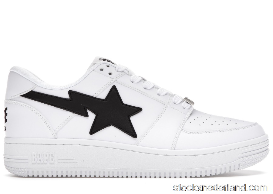 A Bathing Ape Bape Sta Low M1 White Black1G20191010