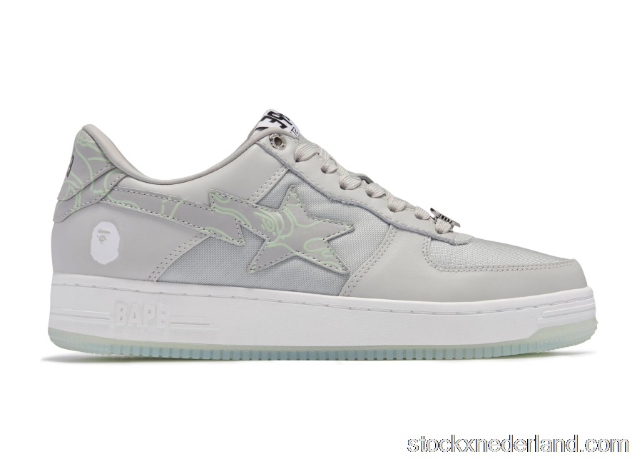 A Bathing Ape Bape Sta Text Code Camo Grey