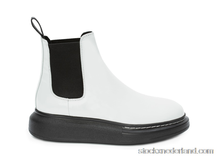 Alexander McQueen Hybrid Chelsea Boot Black White (W)586398WHX529061