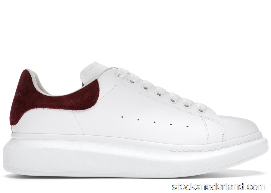 Alexander McQueen Oversized Burgundy Croc Suede625162WHZ4K9088