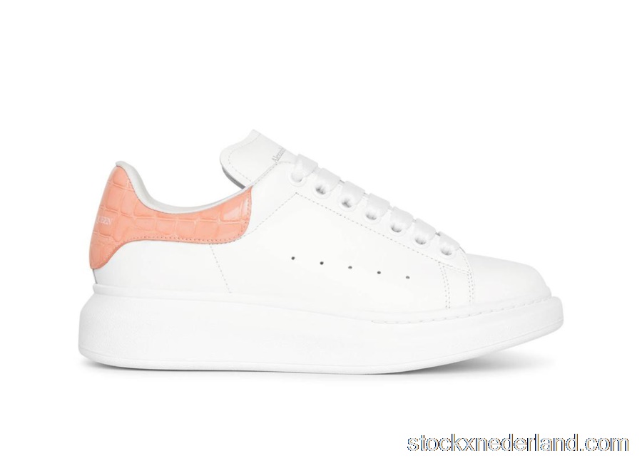 Alexander McQueen Oversized Patent Pink Embossed Croco (W)553770WIAF89414