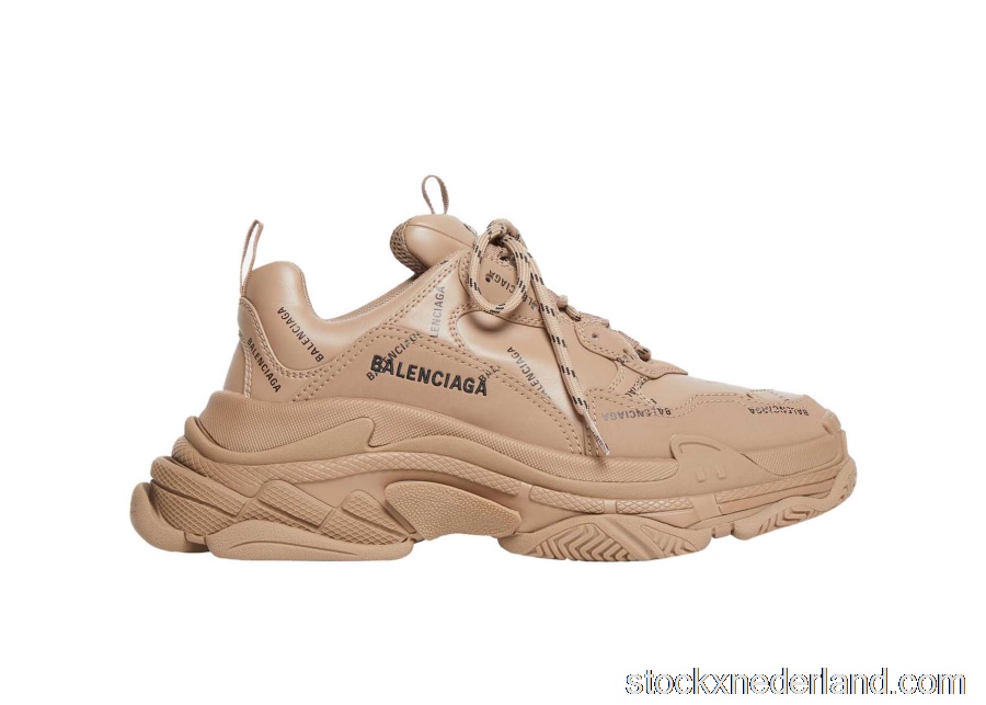 Balenciaga All Over Logo Triple S Beige536737W2FA19911