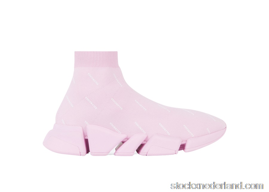Balenciaga Speed 2.0 Recycled Knit AllOver Pink (W)617196W2DBO5601