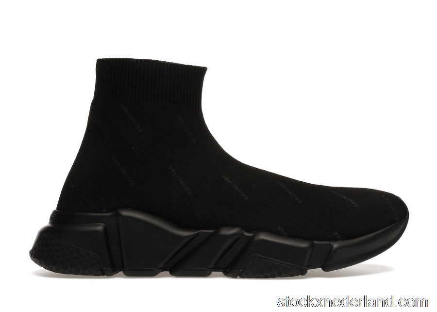 Balenciaga Speed Trainer All Over Logo Black Black (W)597549W17111000