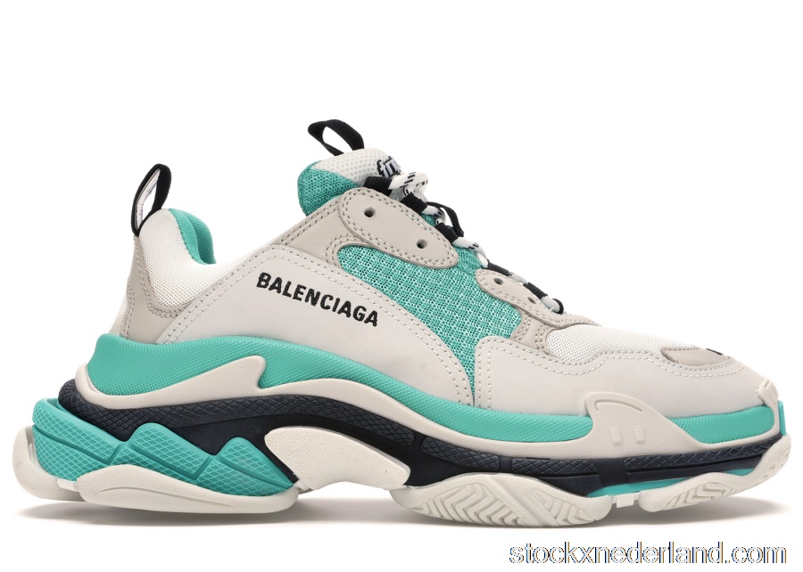 Balenciaga Triple S White Grey Turquoise