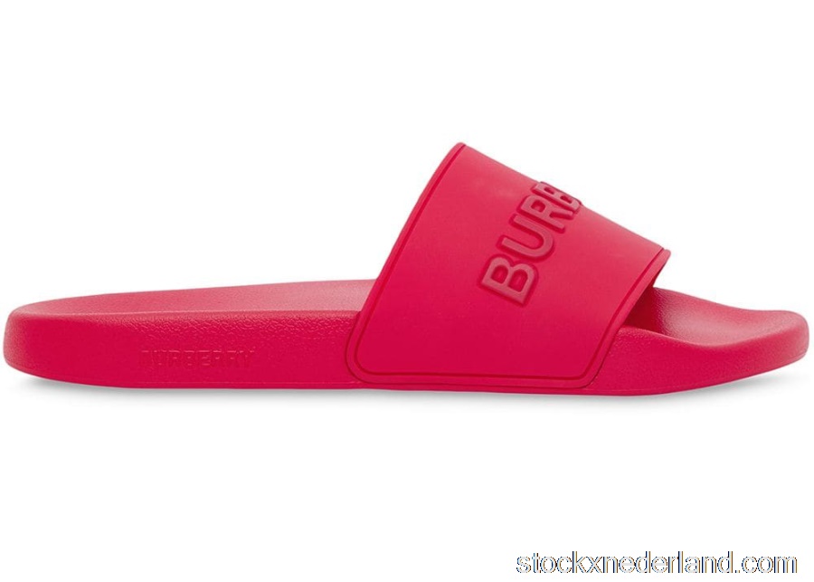 Burberry Embossed Logo Slides Bright Red80417371