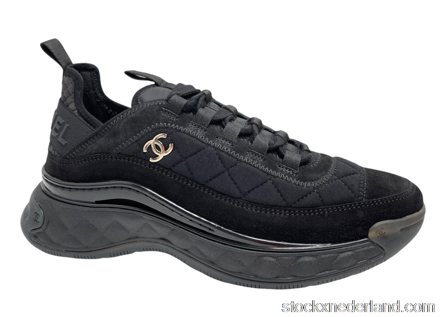 Chanel Low Top Trainer Black SuedeG38501 Y55619 K3542