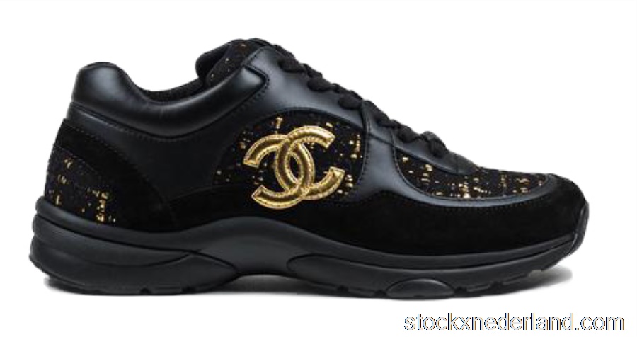 Chanel Low Top Trainer CC Suede Tweed
