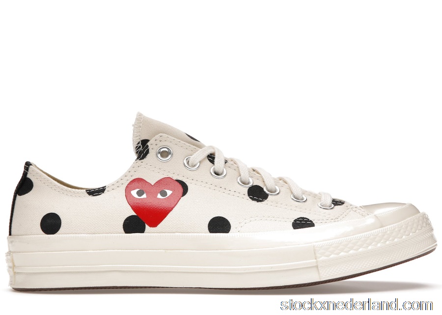 Converse Chuck Taylor All-Star 70 Ox Comme des Garcons PLAY Polka Dot White157249C