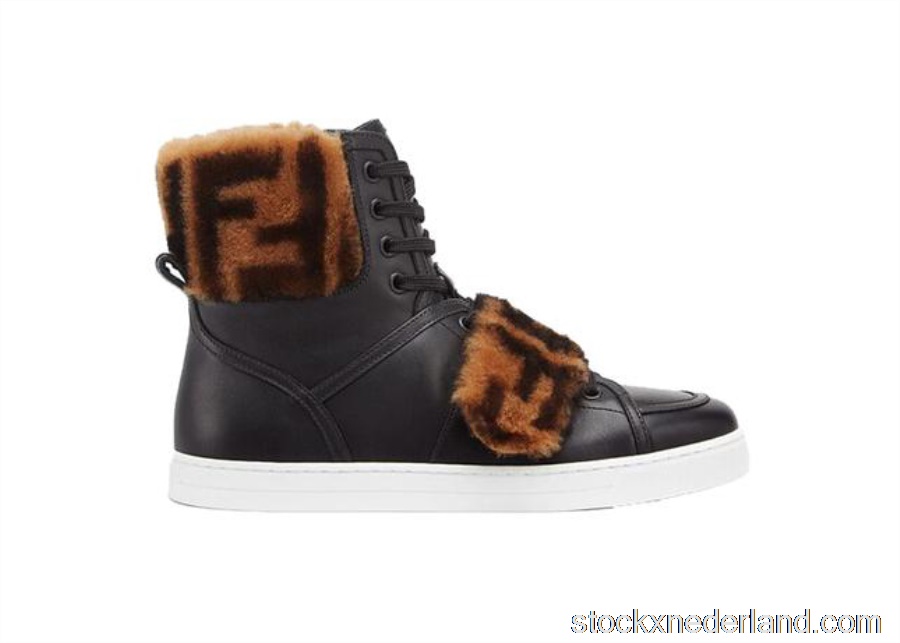 Fendi High Top Black Logo Fur (W)8E8209AGE9F0PMM