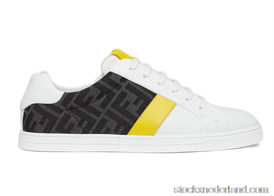Fendi Leather Low Top White Yellow7E1408AF5TF1DW4