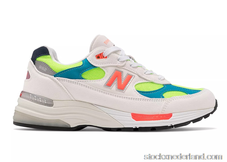 New Balance 992 White Neon CyanM992DA