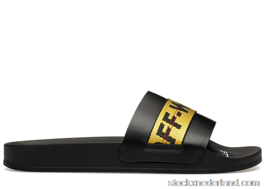 OFF-WHITE Industrial Belt Slides Black YellowOMIA088F21FAB0031018