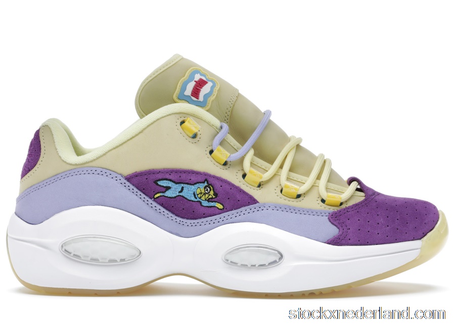 Reebok Question Low BBC Ice Cream Running Dog Yellow PurpleG55351