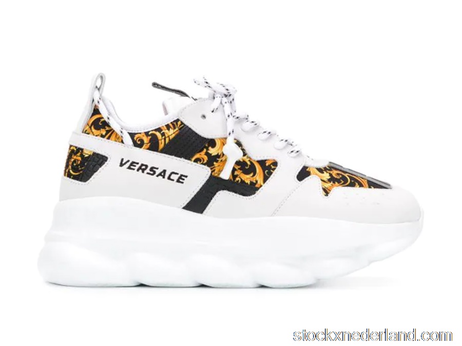 Versace Chain Reaction 2 Barocco Print White Black Yellow (W)DST030G-DT21_DBN9