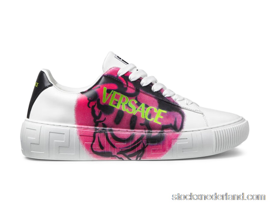 Versace Medusa Greca Low Smiling Medusa White Pink Green (W)DST644D-1A01998_2W090