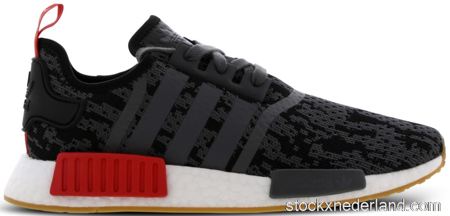 adidas NMD R1 Black Grey Red Gum (Foot Locker Exclusive)CG6666