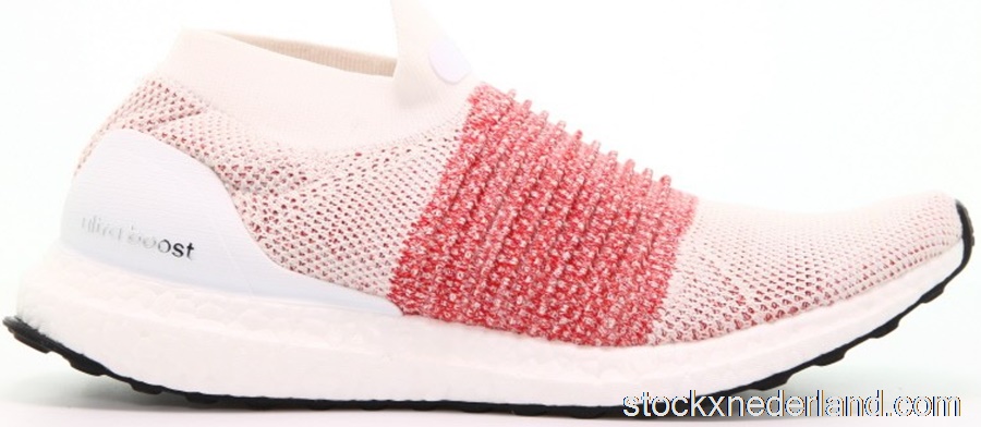adidas Ultra Boost Laceless White ScarletBB6136
